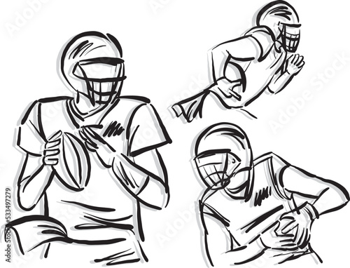 football player moves sports concept recreation vector illustration © moniqcca