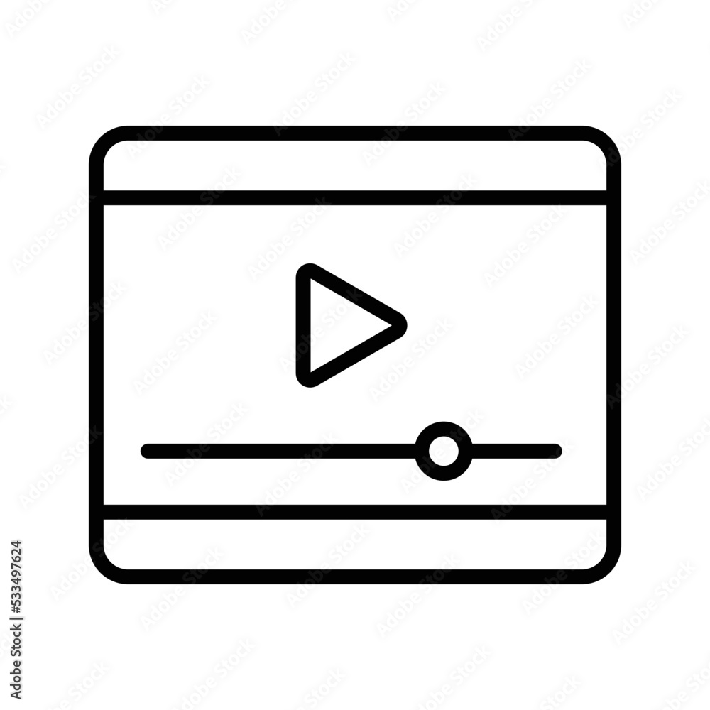 Play Video vector icon illustration Play Video vector icon illustration