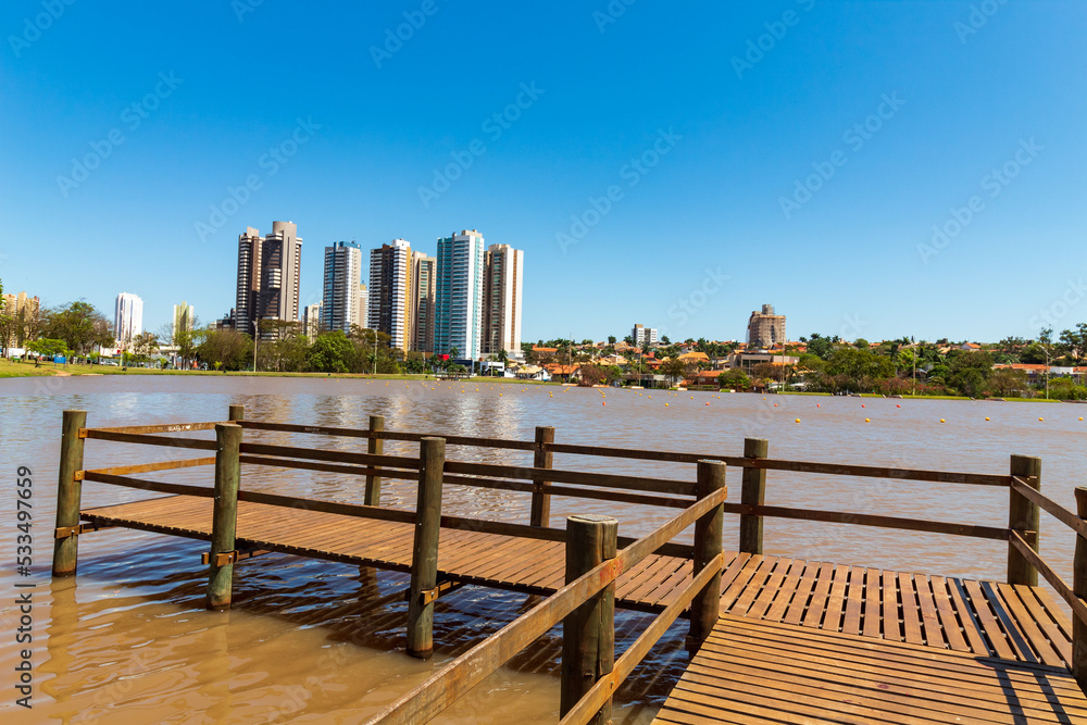 view of the city   of the Campo Grande City in Mato Grosso do Sul Brazil