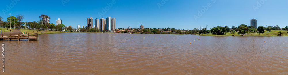  panoramic in  the park of the Campo Grande City in Mato Grosso do Sul Brazil