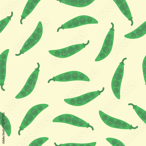 vegetable garden vector peas seamless pattern