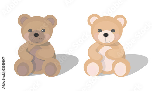 set of two teddy bears