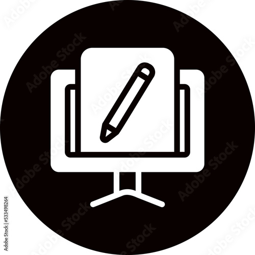 blogging glyph icon