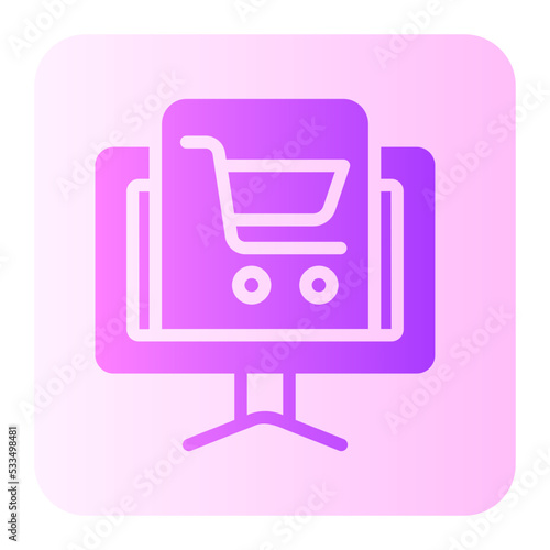 shopping cart gradient icon