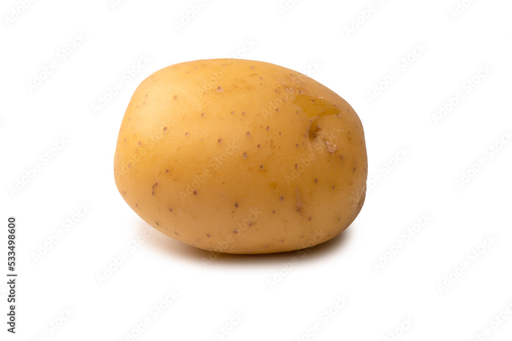 A group of fresh tasty potato isolated on white background. A group of fresh tasty potato isolated on white background.