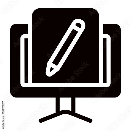 blogging glyph icon