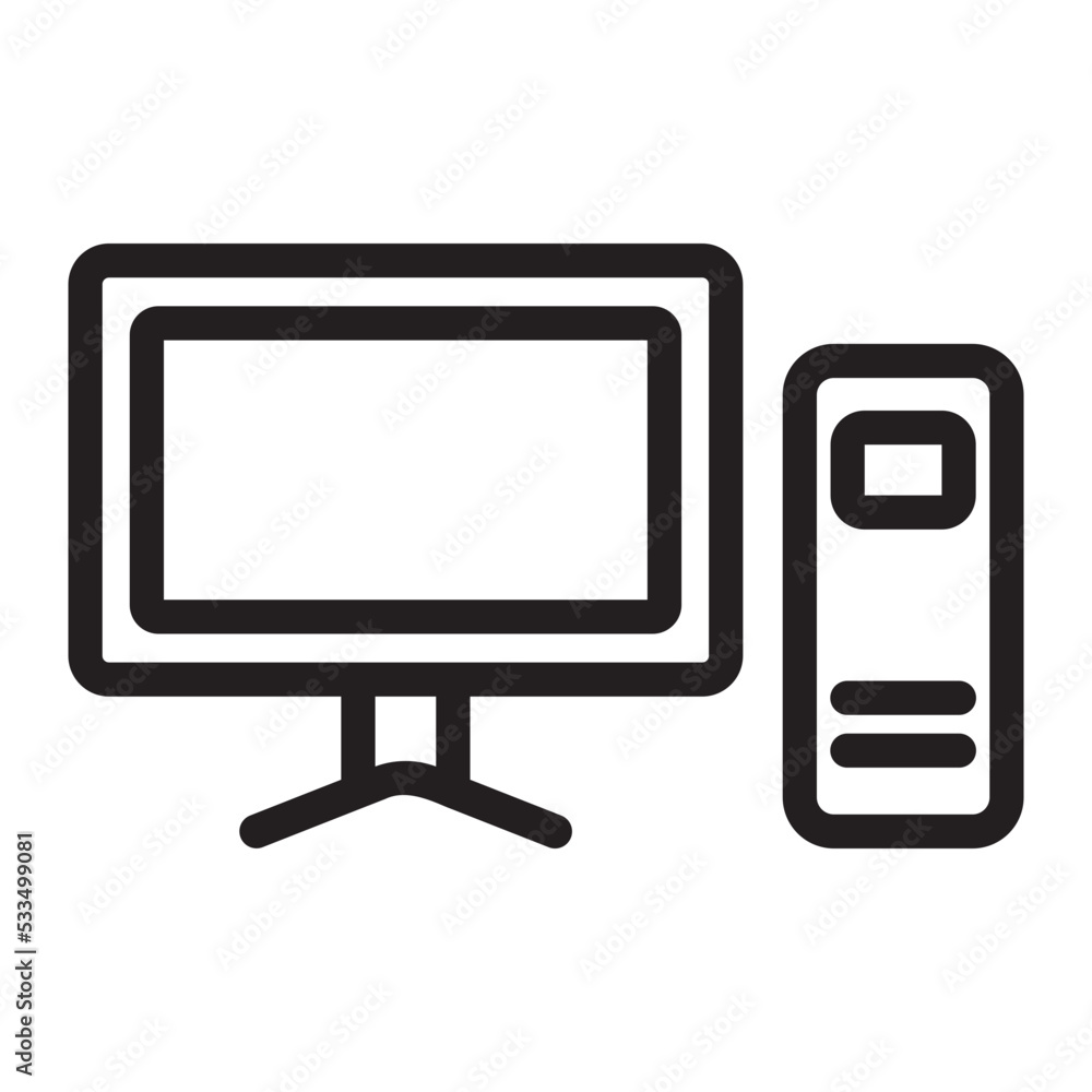 computer line icon computer line icon