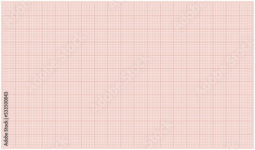 Graph paper background. Millimetre paper (pink). 1 mm marking step. Template. Vector illustration.