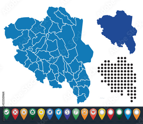 Set maps of Innlandet region