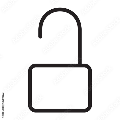 unlock line icon