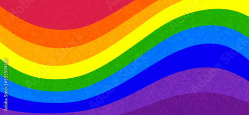 Waving rainbow flag of LGBT. Gay, Lesbian, Bisexual, Transgender and Queer pride symbol