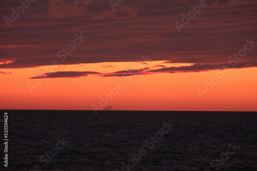 Red fire blood sunset sky cloudscape seascape © Cristina D'Annunzio