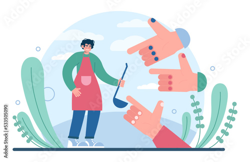 Gender inequality concept. Bias and sexism in workplace or social