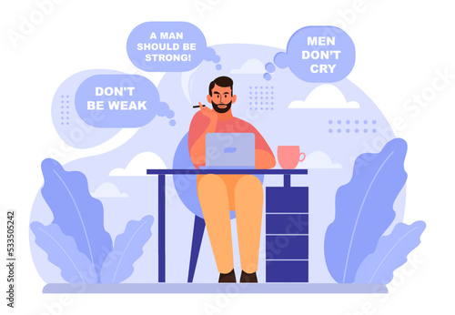 Gender inequality concept. Bias and sexism in workplace or social