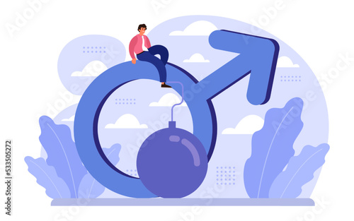 Gender inequality concept. Bias and sexism in workplace or social