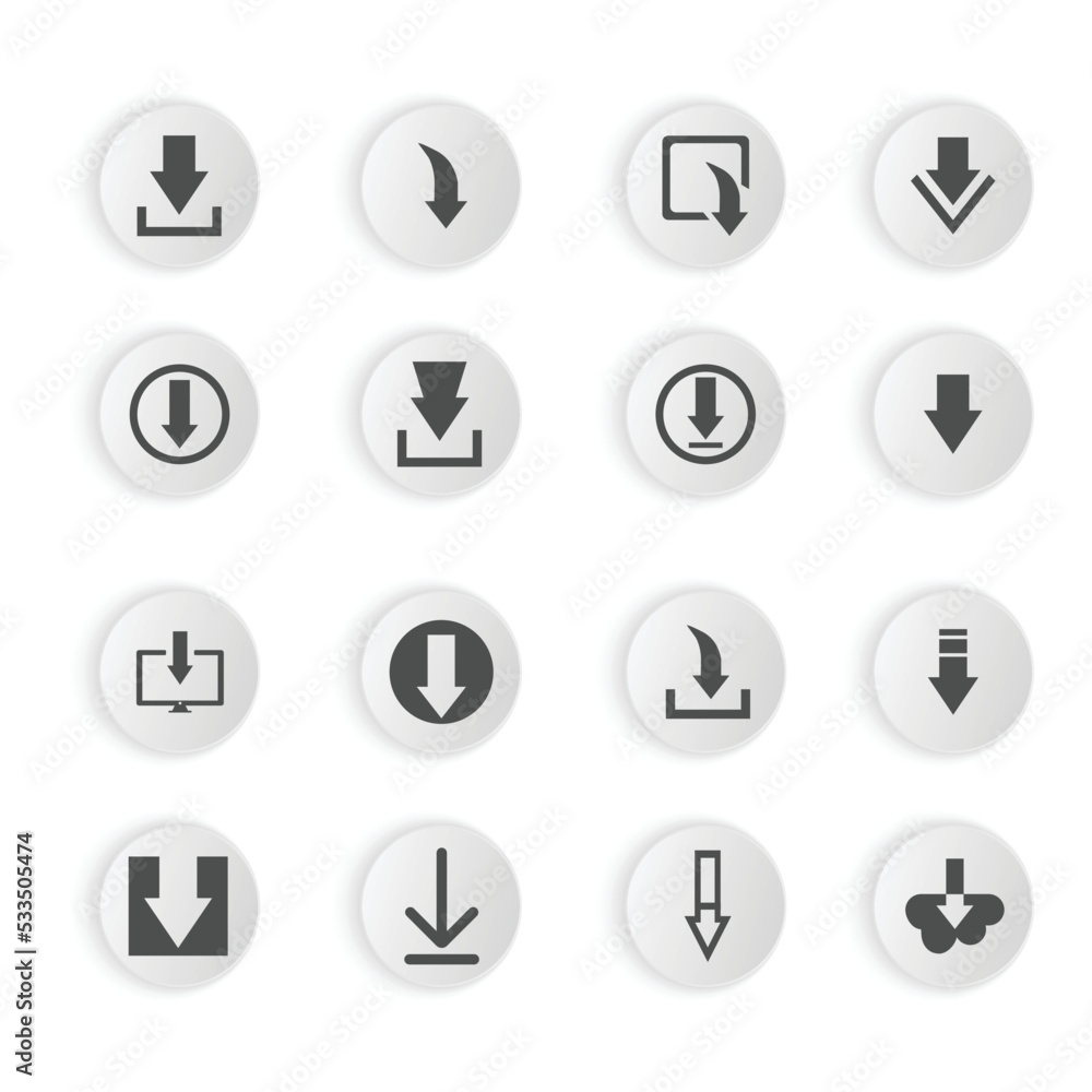 download icon set vector download icon set vector