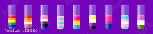 Flags of LGBT. Gay, Lesbian, Bisexual, Transgender and Queer pride symbols