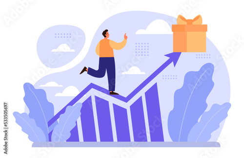 Way to success. Business or personal development journey. Self-growth