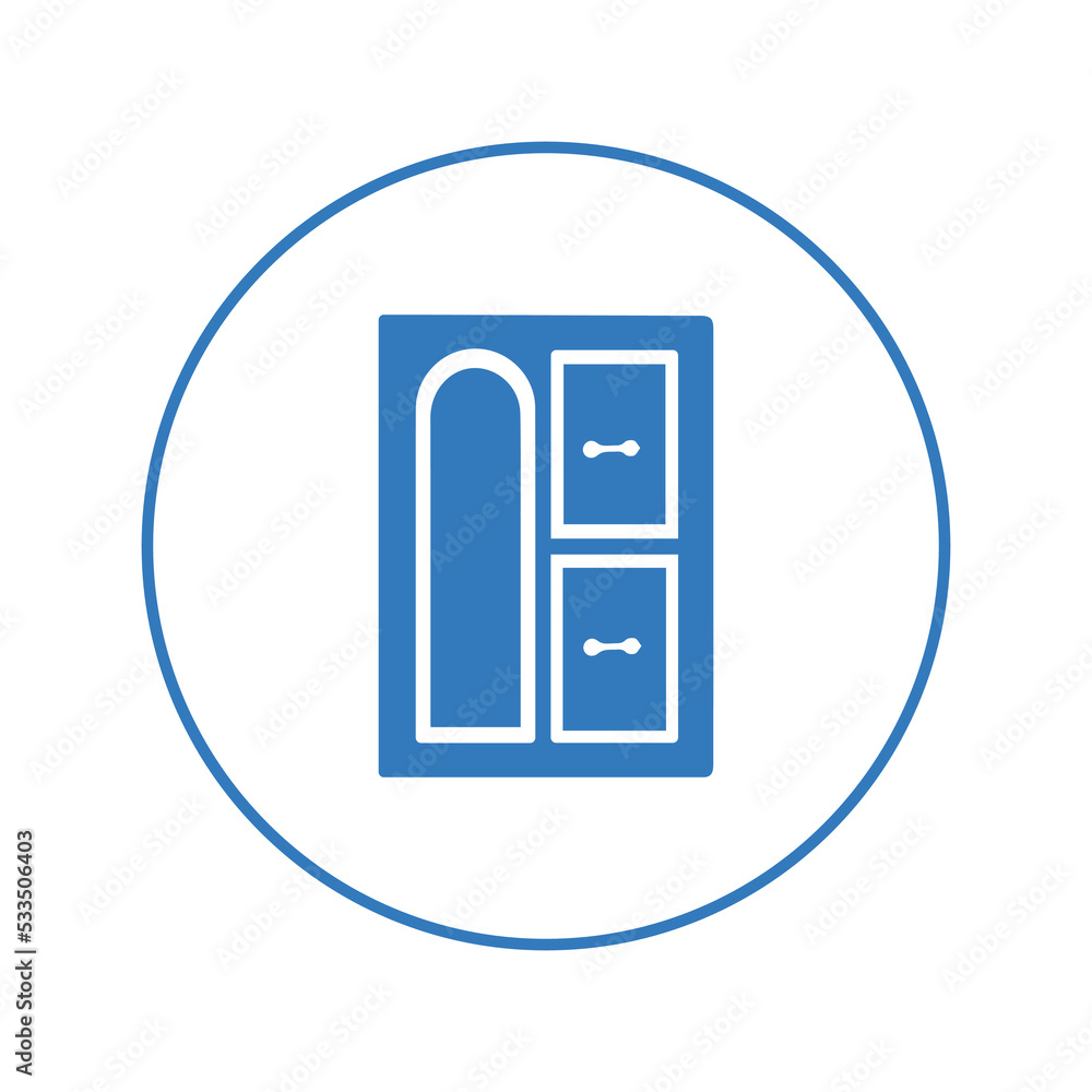 Cabinet cupboard depository icon | Circle version icon | Cabinet cupboard depository icon | Circle version icon |