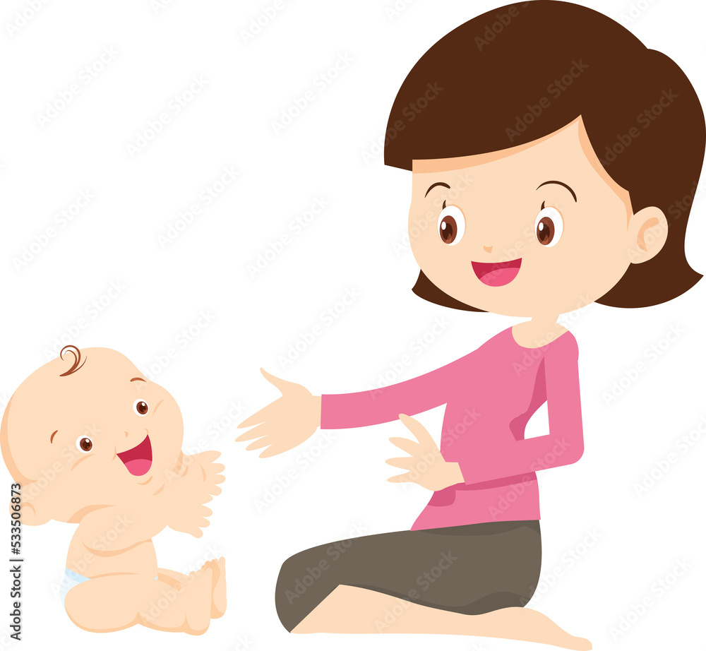mother playing with baby.cute baby happy kidding with mom mother playing with baby.cute baby happy kidding with mom