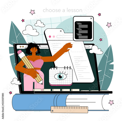 Programming online service or platform. Coding, testing and writing