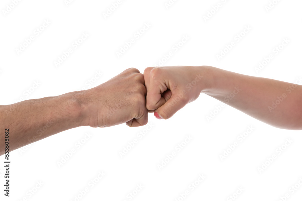Two fists hit each other isolated on transparent background Two fists hit each other isolated on transparent background