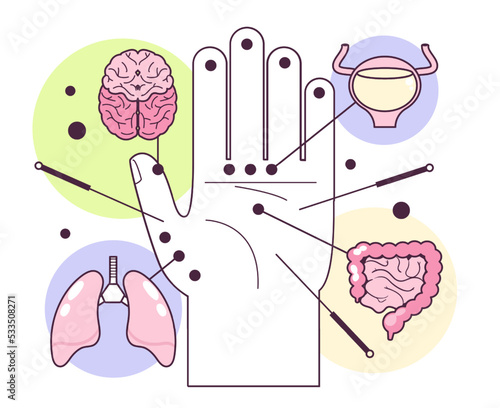 Acupuncture concept. Needle therapy, asian alternative medicine.