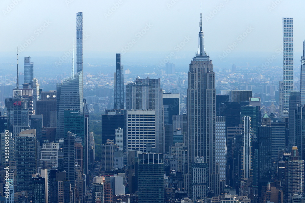 Fototapeta premium New York USA September 4, 2022. New York from 102 floors of the World Trade Center.