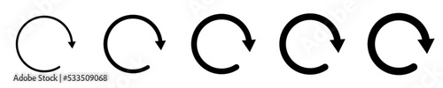 Conjunto de icono de recargar. Concepto de actualización de página web. Volver a a cargar. Ilustración vectorial