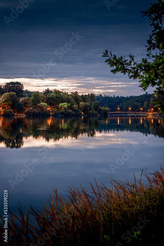 Wallpaper Mural Olsztyn, Lake Długie in the evening time Torontodigital.ca