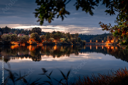 Olsztyn, Lake Długie in the evening time