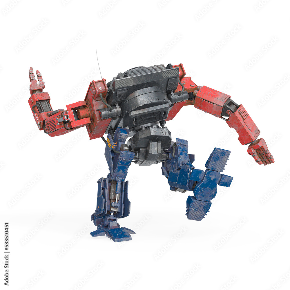 machine is running fast in white background rear view machine is running fast in white background rear view
