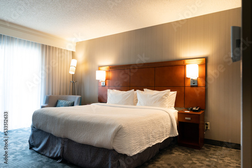 Photography King size hotel bedroom