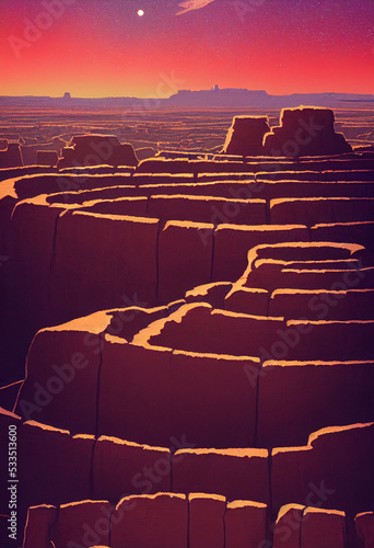 Chaco Canyon National Historic Park Illustration