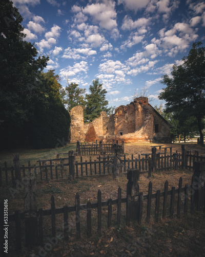 Medieval ruin temple of Rád...