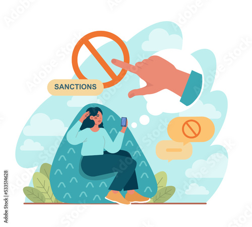 Political and economical sanctions. Global action to force a country
