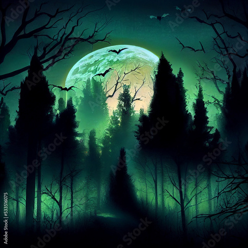 halloween forest background