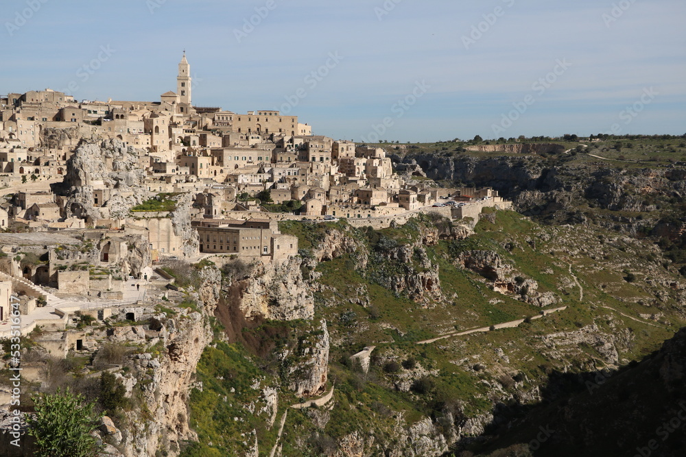 View to Matera, Italy
