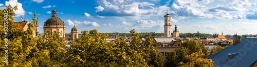 Lviv panorama, view to old town, Lviv, Ukraine, 2021-06-07