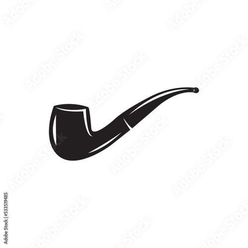 smoking pipe icon logo vector design template
