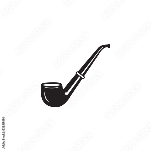 smoking pipe icon logo vector design template
