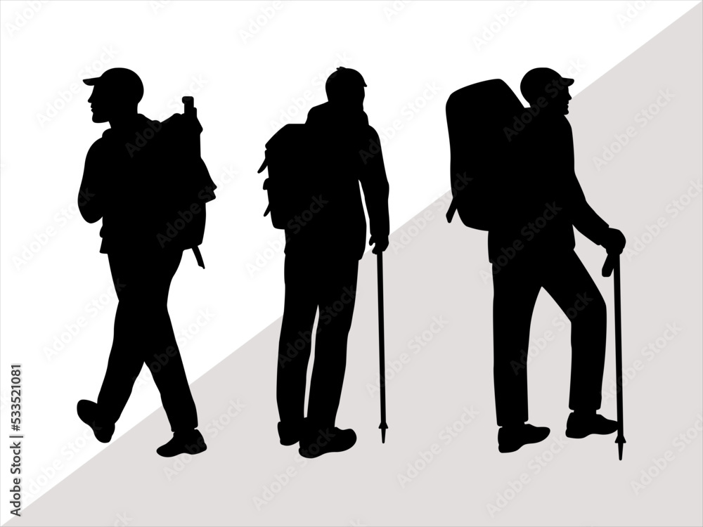 Hike Girl SVG File, Female Hiker Svg, Hiking Svg, Forest Hiking