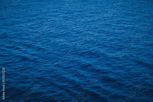 panoramic view of the blue open endless ocean