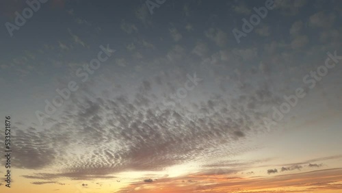 Clouds moving in a red fire blood sunset sky 