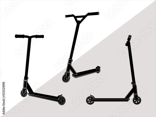 Stunt Scooter svg, Scooter vector, Scooter svg, Scooter clipart, scooter silhouette, Scooter Design, Clipart, Silhouette, Scooter Vector, 