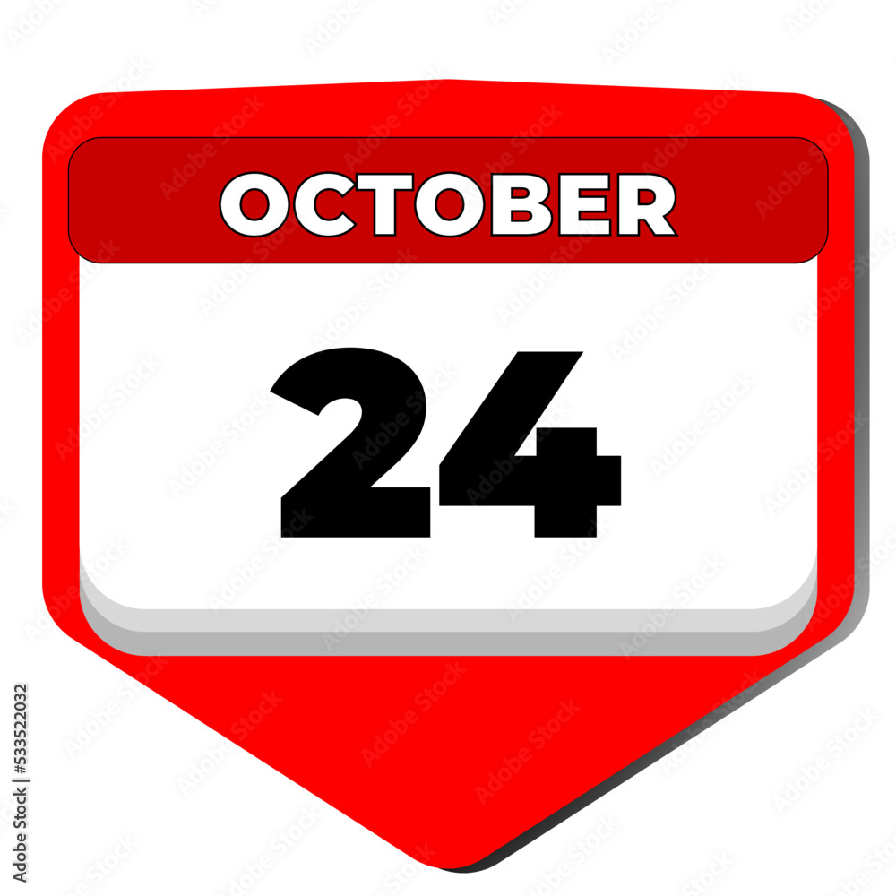 24 October vector icon calendar day. 24 date of October. Twenty fourth day of October. 24th date number. 24 day calendar. Twenty four date. Ukraine Independence Day, National Waffle 24 October vector icon calendar day. 24 date of October. Twenty fourth day of October. 24th date number. 24 day calendar. Twenty four date. Ukraine Independence Day, National Waffle