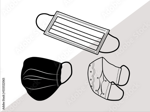 Face surgical mask svg bundle, Face Mask pouch, Facemask bag, Medical mask svg, silhouette cameo, cricut svg 