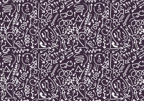 Abstract markers arrows seamless kids pattern for wrapping paper and clothes print and fabrics and linens and office