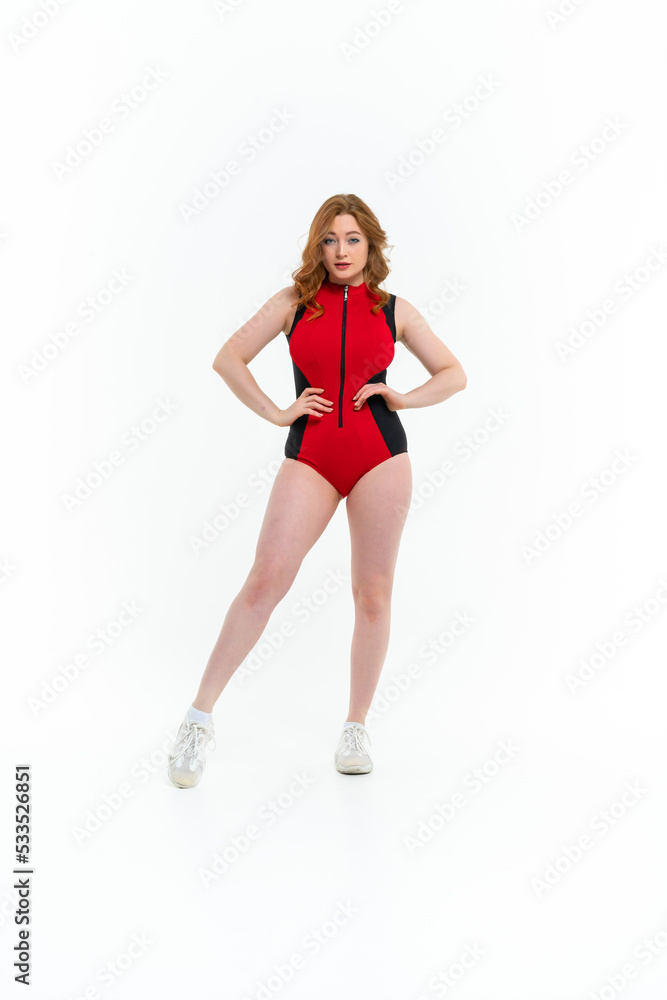model size posing bodysuit on white background model size posing bodysuit on white background