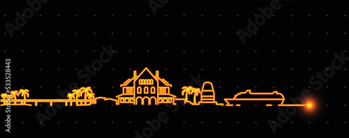 Key West Light Streak Skyline Profile